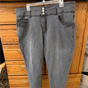 SHEIN Charcoal High Rise Women's Jeans (64)